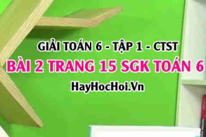 Giải bài 2 trang 15 Toán 6 Tập 1 SGK Chân trời sáng tạo